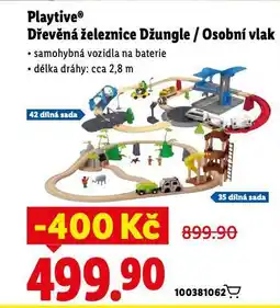 Lidl Playtive dřevená železnice osobní vlak nabídka
