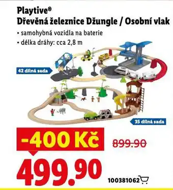 Lidl Playtive dřevená železnice osobní vlak nabídka
