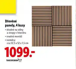 Lidl Dřevěná panely 4 kusy nabídka