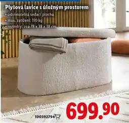 Lidl Plyšová lavice s úložným prostorem nabídka