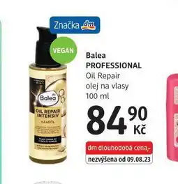 dm drogerie Balea olej na vlasy nabídka