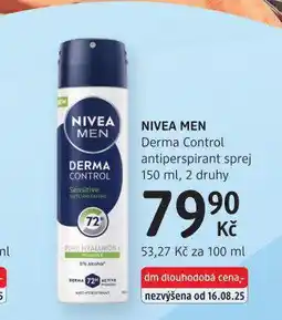 dm drogerie Nivea men antiperspirant nabídka