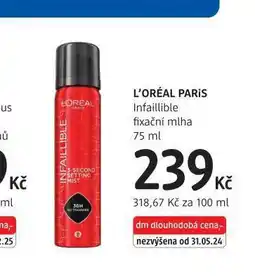 dm drogerie L'oréal fixační mlha nabídka