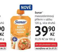 dm drogerie Sunar bio masozeleninový příkrm nabídka