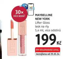 dm drogerie Maybelline new york lesk na rty nabídka