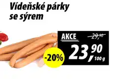 ZEMAN Vídeňské párky se sýrem nabídka