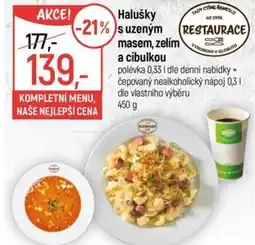Globus Halušky s uzeným masem, zelím a cibulkou nabídka