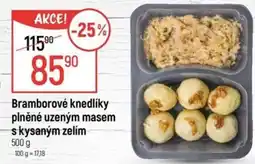 Globus Bramborové knedlíky plněné uzeným masem skysaným zelím nabídka