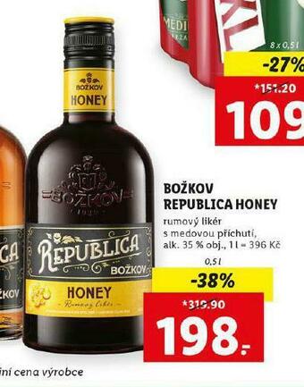 Lidl Božkov republica honey nabídka