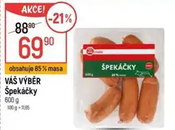 Globus VÁŠ VÝBĚR Špekáčky nabídka