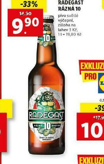 Lidl Pivo radegast rázná 10 nabídka