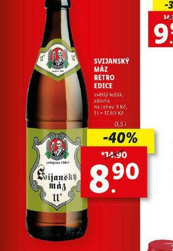 Lidl Pivo svijanský máz retro edice nabídka