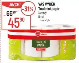 Globus VÁŠ VÝBĚR Toaletní papír nabídka