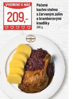 Globus Pečené kachní stehno s červeným zelím a bramborovými knedlíky nabídka