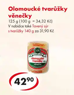 CBA Olomoucké tvarůžky věnečky nabídka