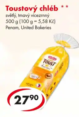 CBA Toustový chléb nabídka