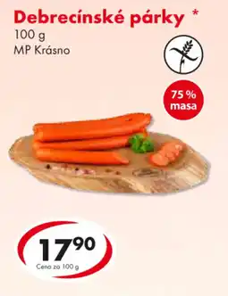 CBA Debrecínské párky nabídka