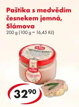 CBA Paštika s medvědím česnekem jemná, slámova nabídka