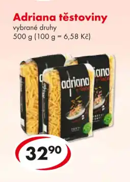 CBA ADRIANA Těstoviny nabídka