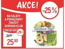 Globus Na saláty a pomazánky značky Gurmán klub nabídka