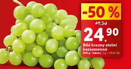 Lidl Bílé hrozny stolní bezsemenné nabídka