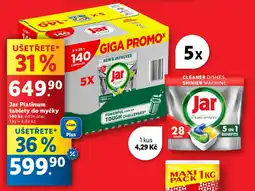 Lidl Jar Platinum tablety do myčky nabídka