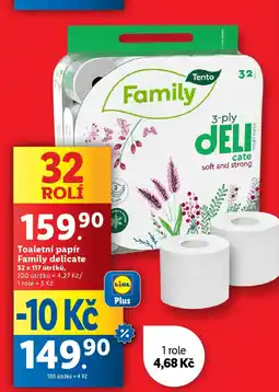Lidl Toaletní papír Family delicate nabídka