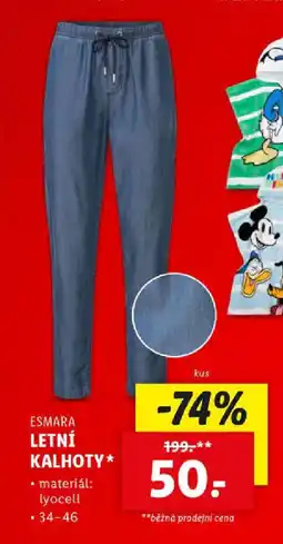 Lidl ESMARA Letní kalhoty nabídka