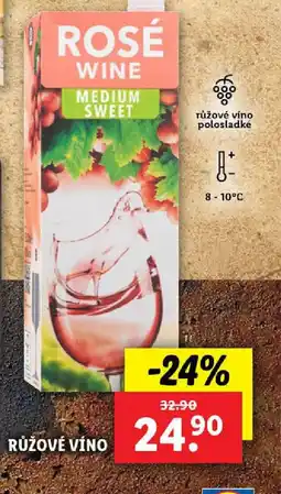 Lidl Růžové víno nabídka