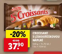 Lidl Croissant s lískooříškovou náplní nabídka
