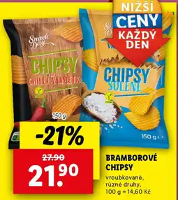Lidl Snack Day Bramborové chipsy nabídka