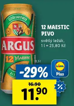 Lidl ARGUS 12 Maestic pivo nabídka