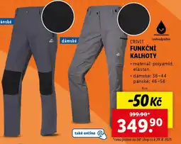 Lidl CRIVIT Funkční kalhoty nabídka