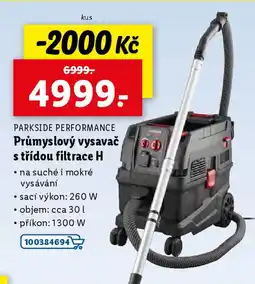Lidl PARKSIDE PERFORMANCE Průmyslový vysavač s třídou filtrace H nabídka