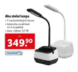 Lidl Aku stolní lampa nabídka