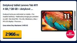 Datart Dotykový tablet Lenovo Tab M11 4 GB/128 GB + dotykové nabídka
