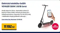 Datart Elektrická koloběžka GoGEN VOYAGER 500W S 801B černá nabídka
