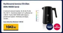 Datart Rychlovarná konvice ETA Ellen 8596 90000 černá nabídka