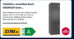Datart Chladnička s mrazničkou Bosch KGN390CAF Green nabídka