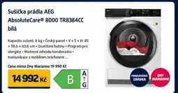 Datart Sušička prádla AEG AbsoluteCare® 8000 TR8384CC bílá nabídka