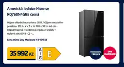 Datart Americká lednice Hisense RQ768N4GBE černá nabídka