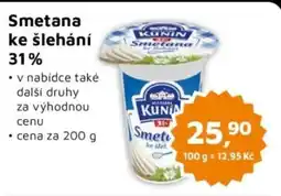 Můjobchod KUNIN Smetana ke šlehání 31% nabídka