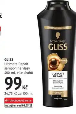 dm drogerie GLISS Ultimate Repair šampon na vlasy nabídka