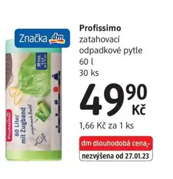 dm drogerie Profissimo zatahovací odpadkové pytle nabídka