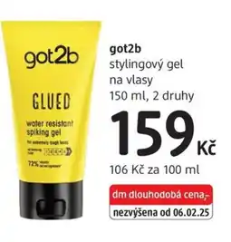 dm drogerie Got2b stylingový gel nabídka