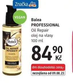 dm drogerie Balea Professional Oil Repair olej nabídka
