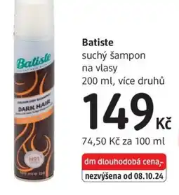 dm drogerie Batiste suchý šampon nabídka