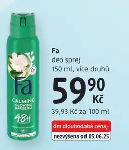 dm drogerie Fa deo sprej nabídka