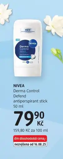 dm drogerie NIVEA Derma Control Defend antiperspirant stick nabídka
