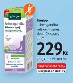 dm drogerie Kneipp Ashwagandha nabídka